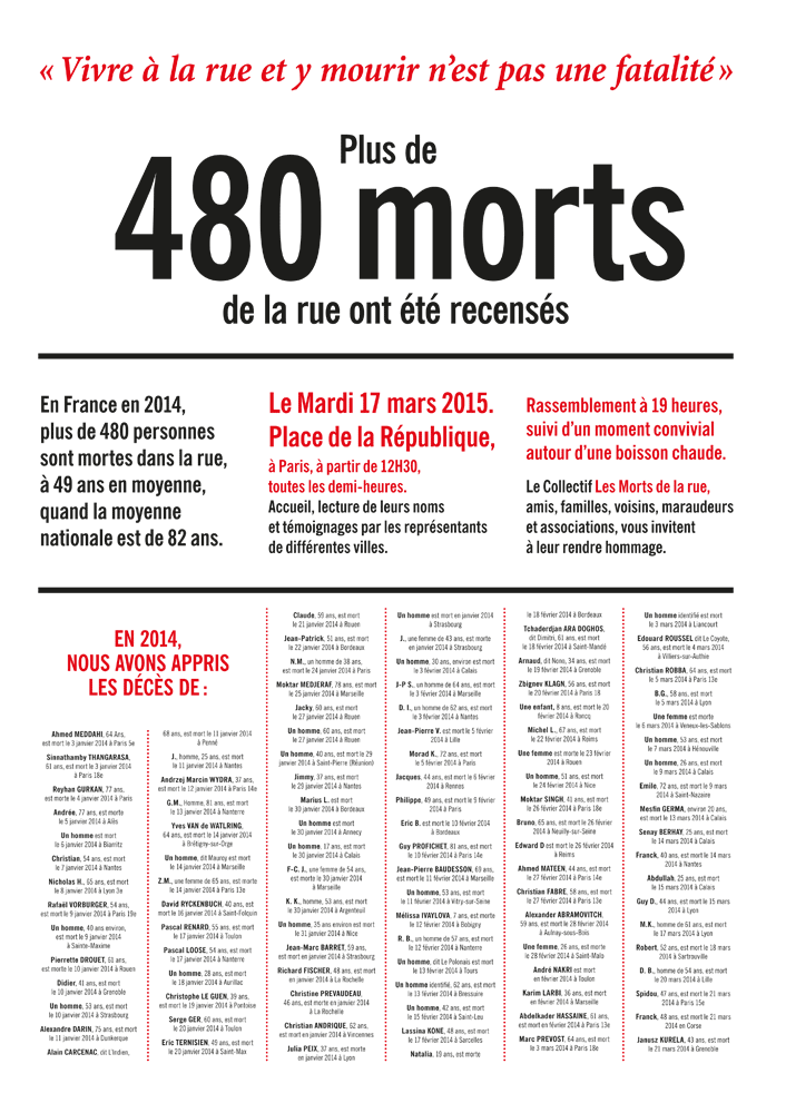 Les Morts de la rue, par Gérard Paris-Clavel