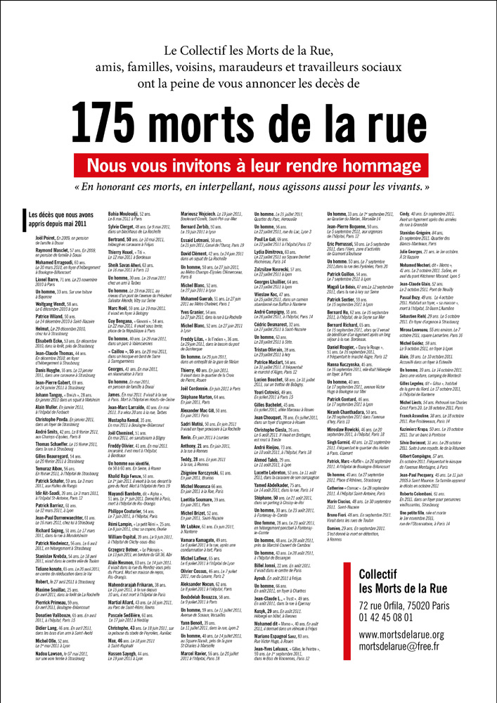 Les Morts de la rue, par Gérard Paris-Clavel